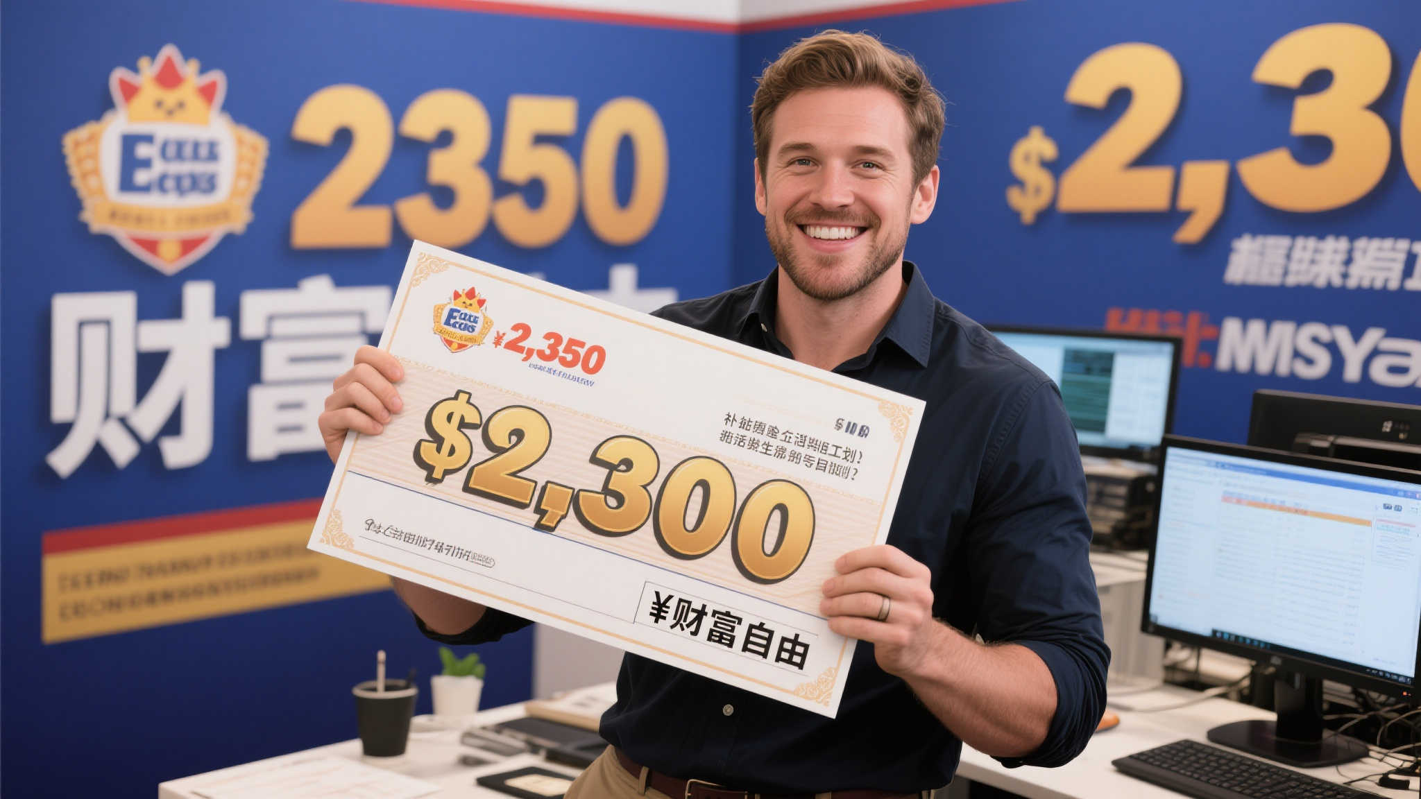 男子喜中2.3亿大奖 激动宣布彻底告别职场 男子喜中2.3亿大奖 激动宣布彻底告别职场