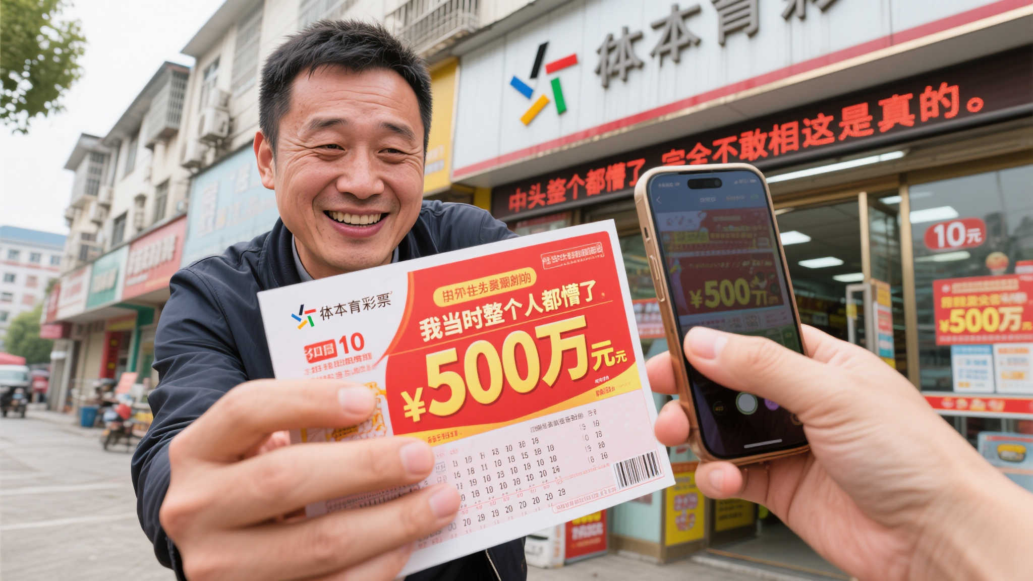 这位男子来自一个小城市，平时喜欢偶尔买几